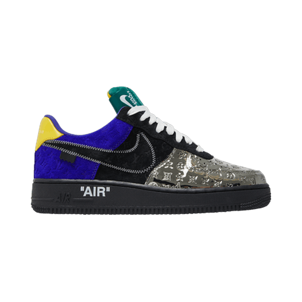 Louis Vuitton x Nike Air Force 1 Low - Multi-Color Patchwork (Metallic Silver/Black/Dark Purple Dusk/Topaz Gold)